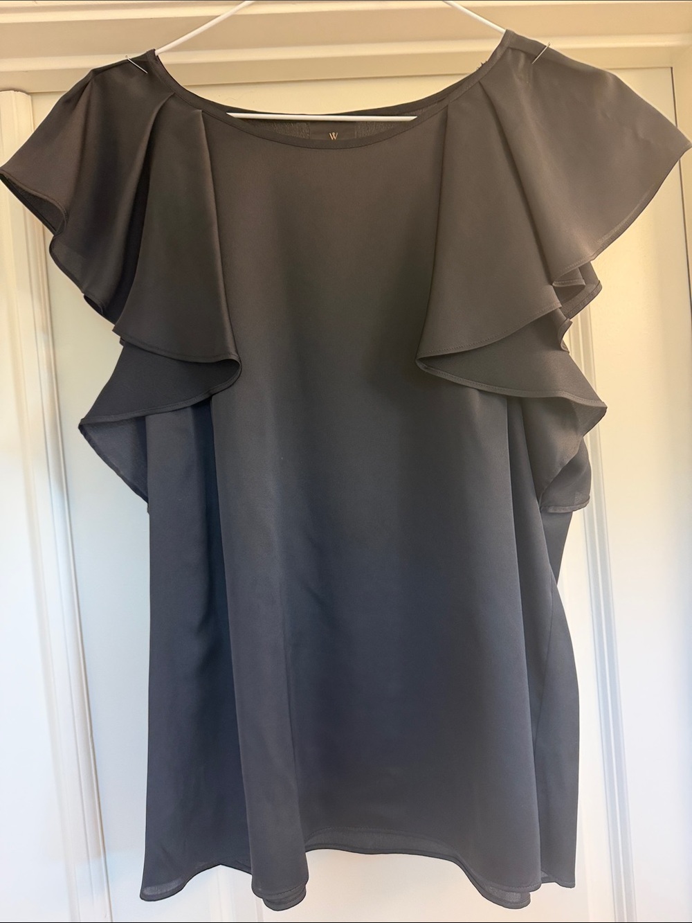Worthington Black Flutter Sleeve Blouse